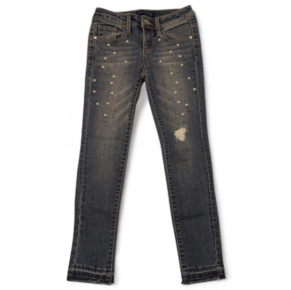 2/$20 Blue Spice Studded Black Kids Jeans